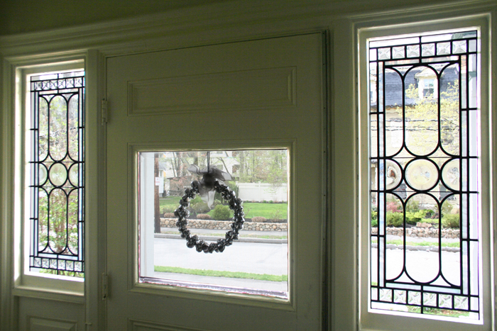 leaded glass sidelight