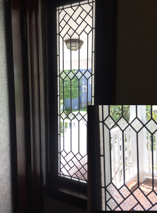 patterned leaded sidelights