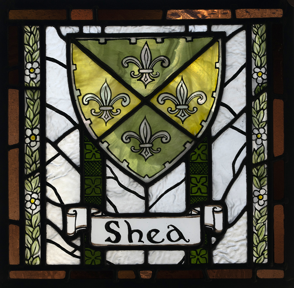 Medieval style heraldic window, Shea