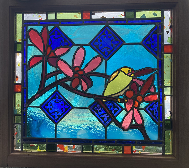 Goldfinch stained glass