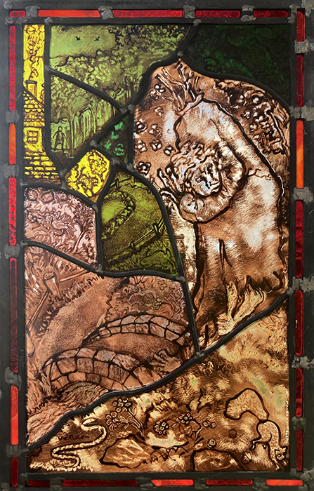 halloween stained glass