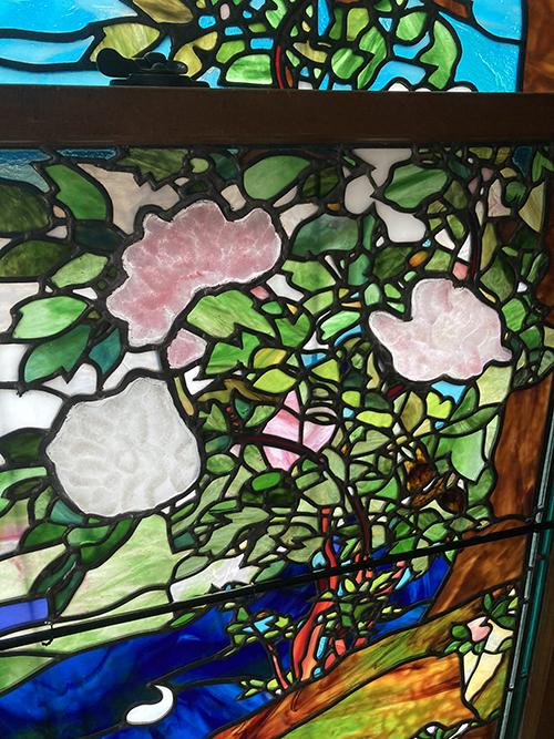 John Lafarge peonies and flowering cherry