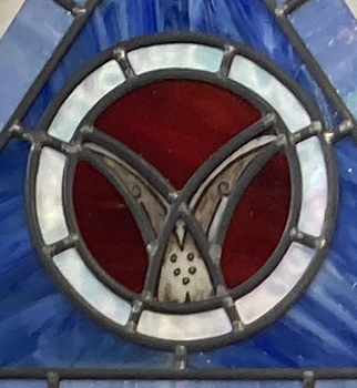 praying hands stained glass