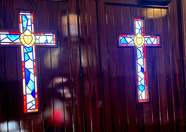 Sacred Heart church door