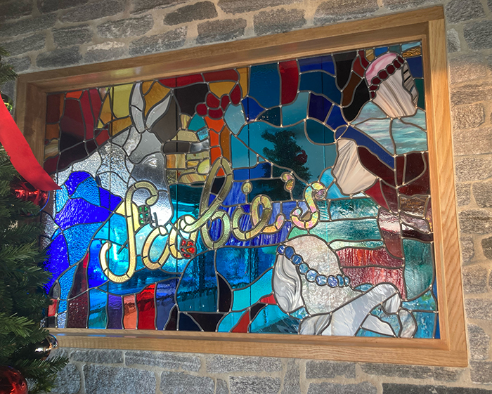 Scobies entryway with logo